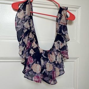 Floral flowy crop top